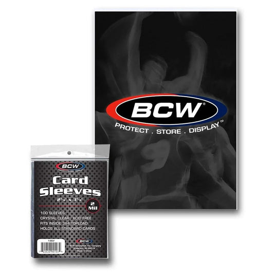BCW Card Sleeves — 250 Count — Acid-Free Crystal Clear Trading Card Protectors
