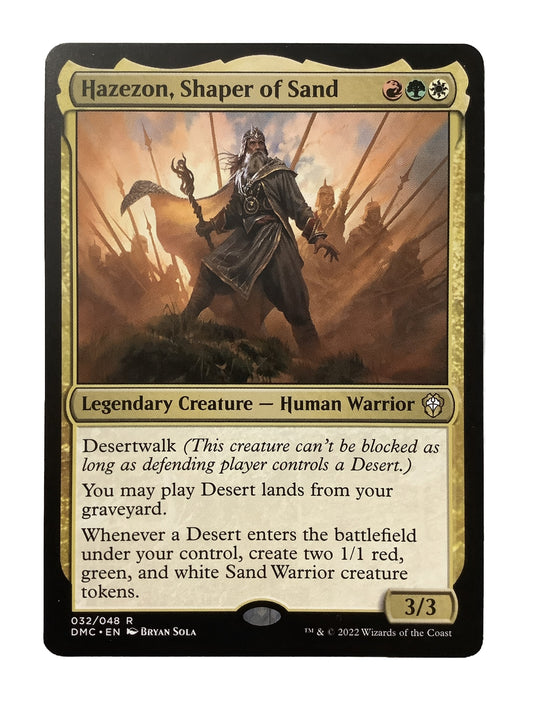 Hazezon Shaper of Sand legendary MTG card from Commander Masters
