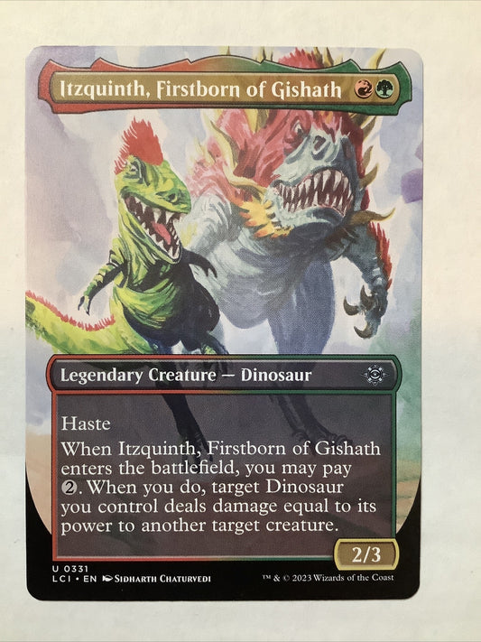 Itzquinth Firstborn of Gishath MTG Lost Caverns of Ixalan Extended Art card 0331
