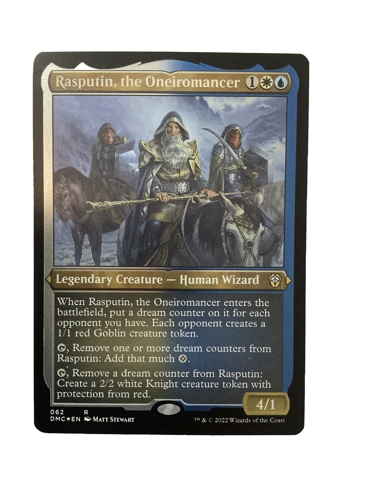 Rasputin the Oneiromancer DMC 062 Etched Foil Magic the Gathering legendary Human Wizard card.