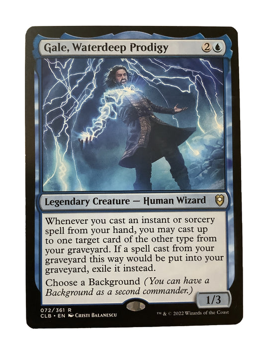 Gale, Waterdeep Prodigy regular rare from Commander Legends Battle for Baldur's Gate
