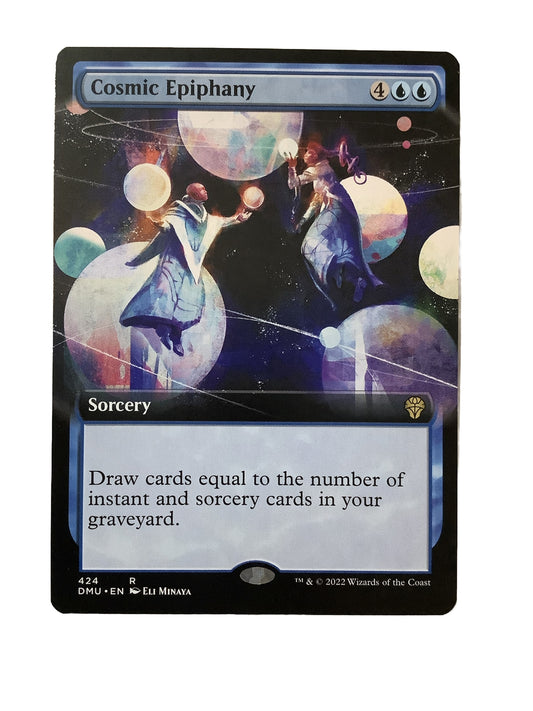 Cosmic Epiphany Extended Art DMU 424 MTG draw sorcery card by DM Vault Co