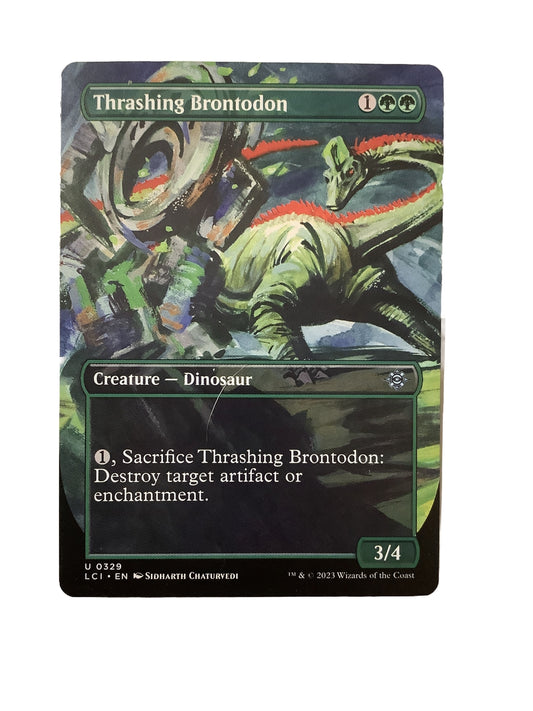 MTG LCI: Thrashing Brontodon (Creature Dinosaur) Extended Art Uncommon 0329