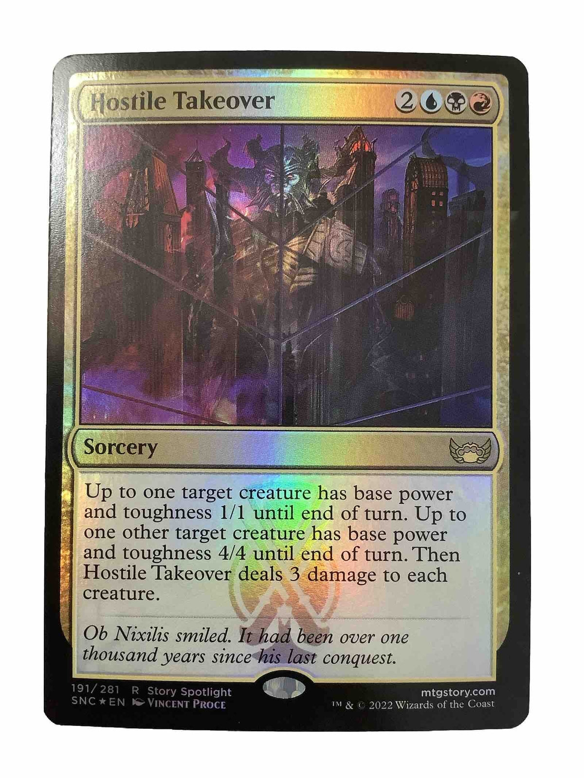 Hostile Takeover SNC #191 Foil from Streets of New Capenna.