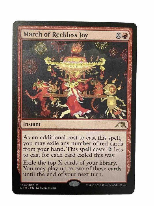 March of Reckless Joy NEO 154 regular finish MTG card front