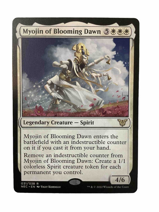 Myojin of Blooming Dawn card from NEC, card number 31/38, rare legendary Spirit
