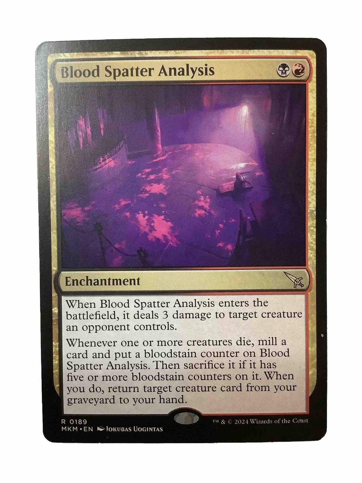 Blood Spatter Analysis enchantment card from Murders at Karlov Manor 0189