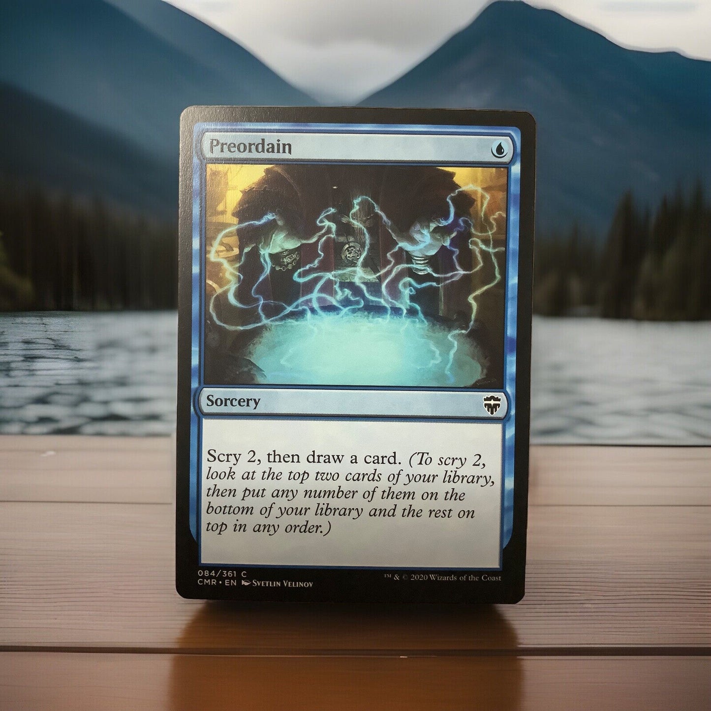 Magic the Gathering Preordain sorcery common card from Commander Legends set