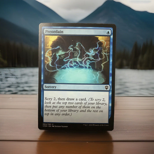Magic the Gathering Preordain sorcery common card from Commander Legends set