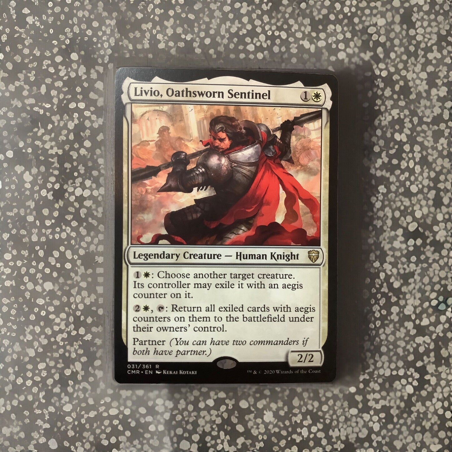 Livio, Oathsworn Sentinel Commander Legends legendary creature Magic the Gathering card