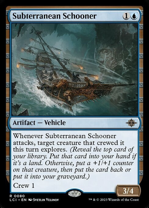 Subterranean Schooner LCI 080 regular MTG Vehicle Lost Caverns of Ixalan card front