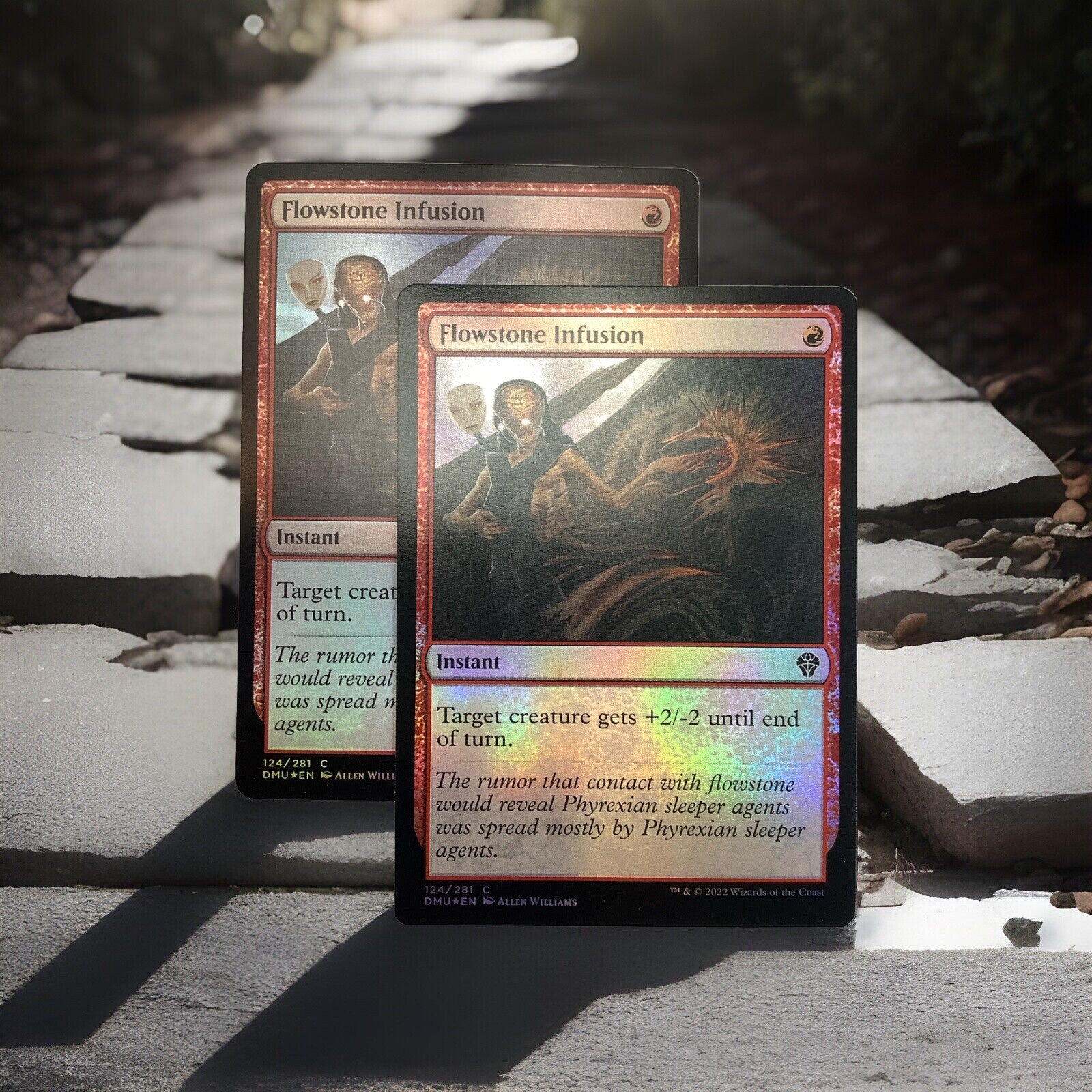 Flowstone Infusion DMU 124 Foil Magic the Gathering card set of two.