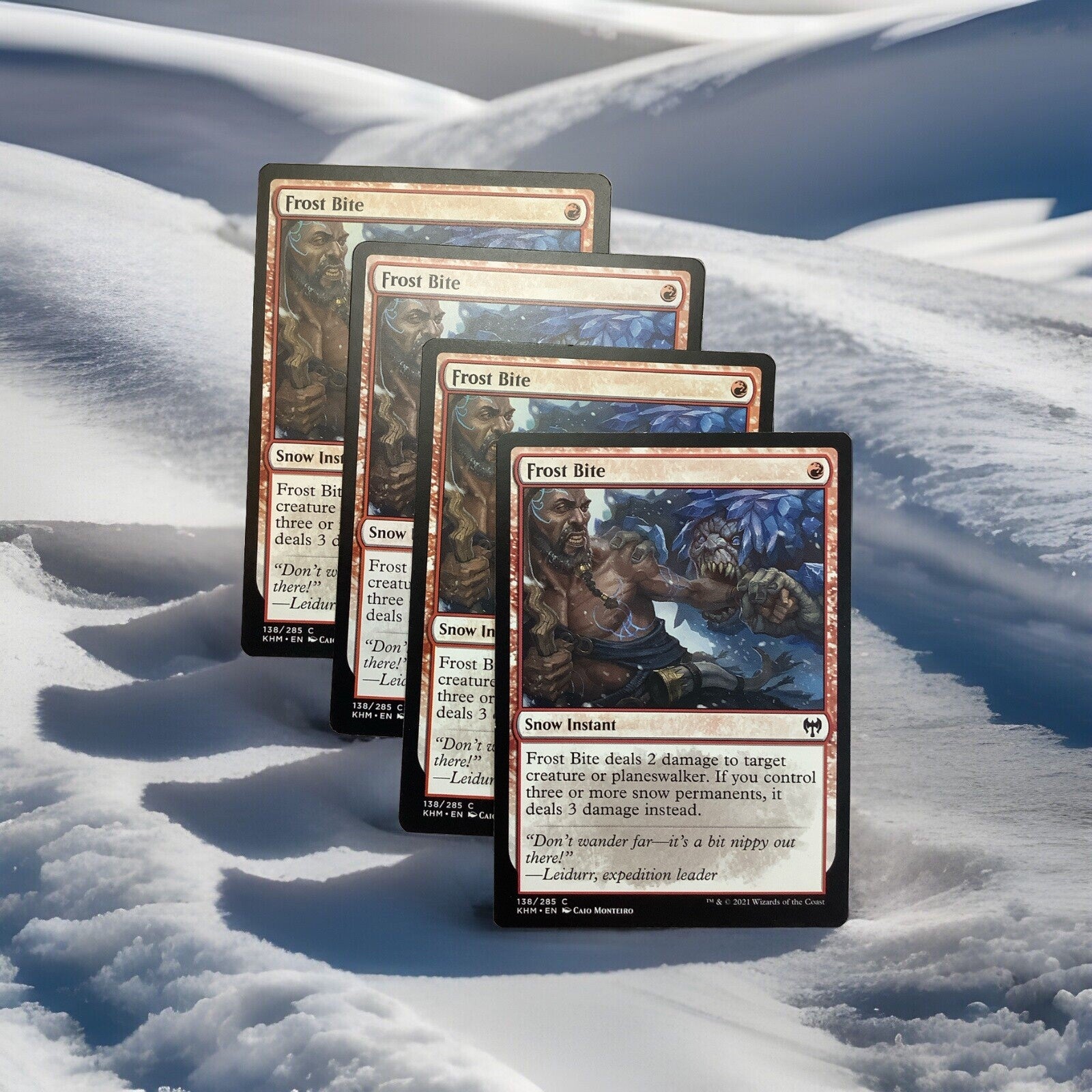Frost Bite KHM 138 Magic the Gathering card playset of four regular finish.