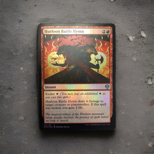 Hurloon Battle Hymn DMU 131 foil finish MTG card front