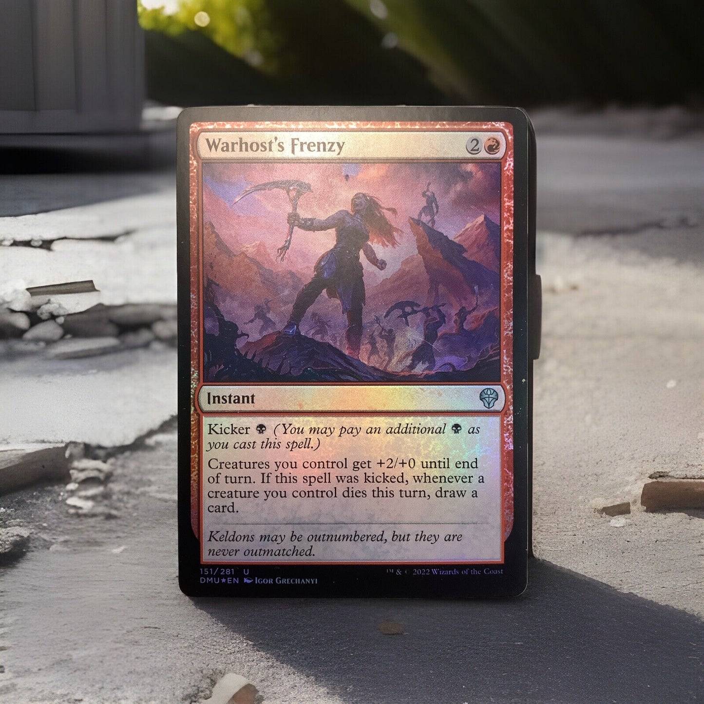 Warhost's Frenzy DMU #151 Foil from Dominaria United.