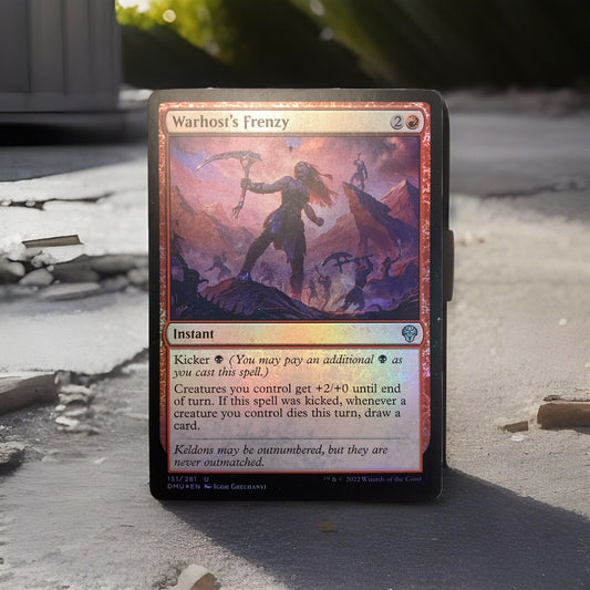 Warhost's Frenzy DMU 151 MTG foil card front