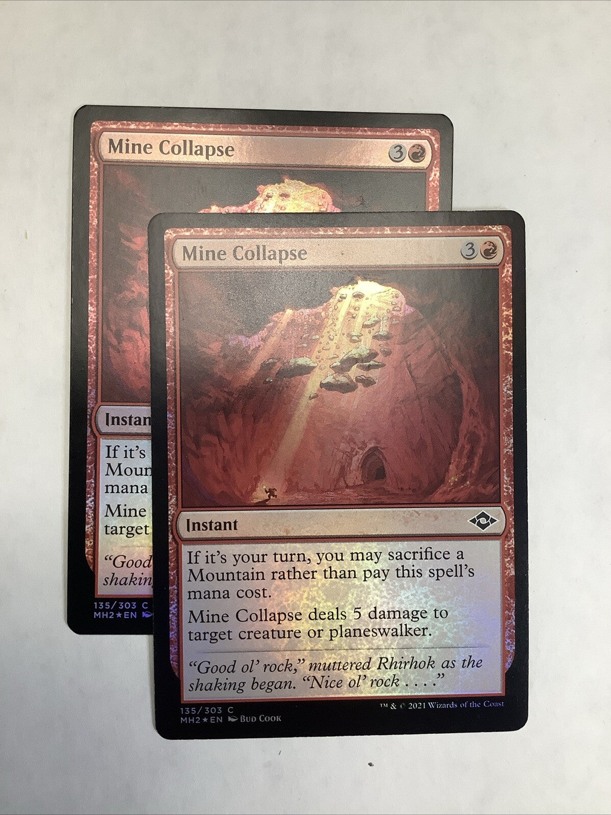Mine Collapse foil instant Magic the Gathering Modern Horizons 2 lot of two