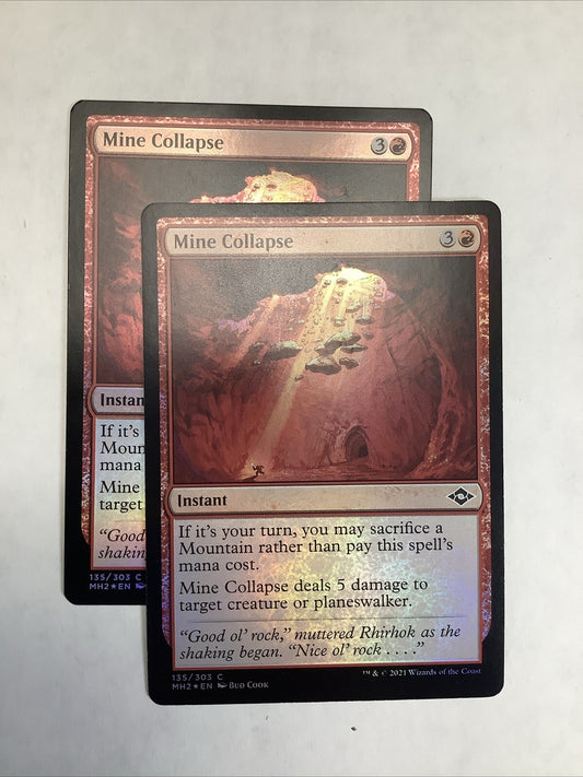 Mine Collapse foil instant Magic the Gathering Modern Horizons 2 lot of two