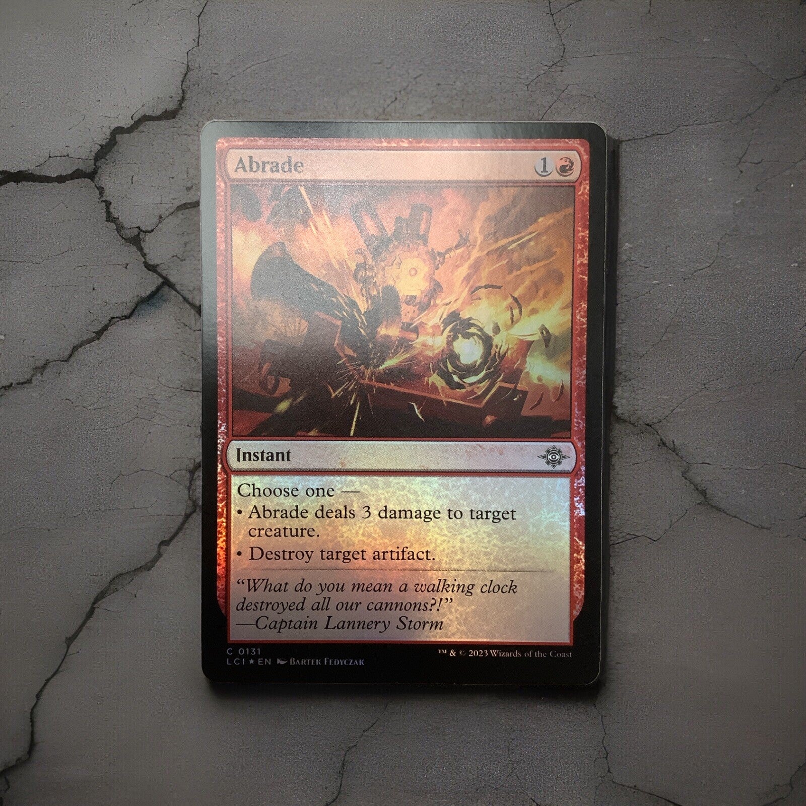 Abrade LCI 0131 MTG Foil Instant Lost Caverns of Ixalan