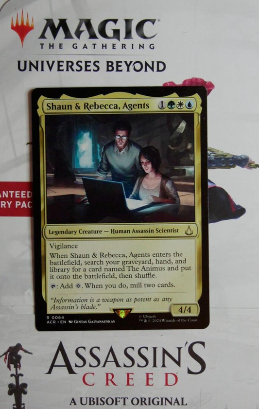 Shaun and Rebecca Agents regular finish MTG Assassin’s Creed card ACR 064 from DM Vault Co