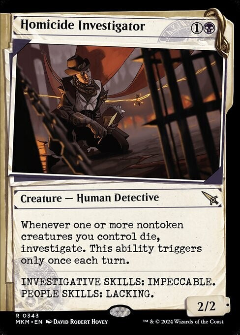 Homicide Investigator Showcase MTG card from Murders at Karlov Manor MKM 343 by DM Vault Co