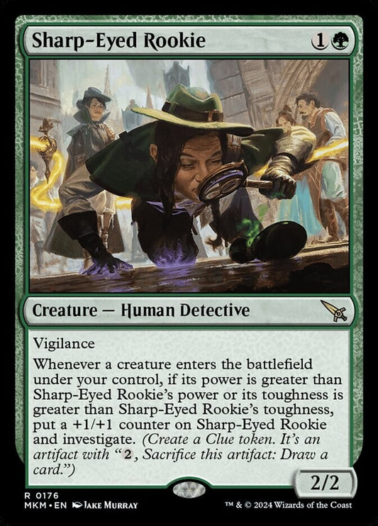 MTG MKM: Sharp-Eyed Rookie (Creature Human Detective) Regular Rare Foil 0176