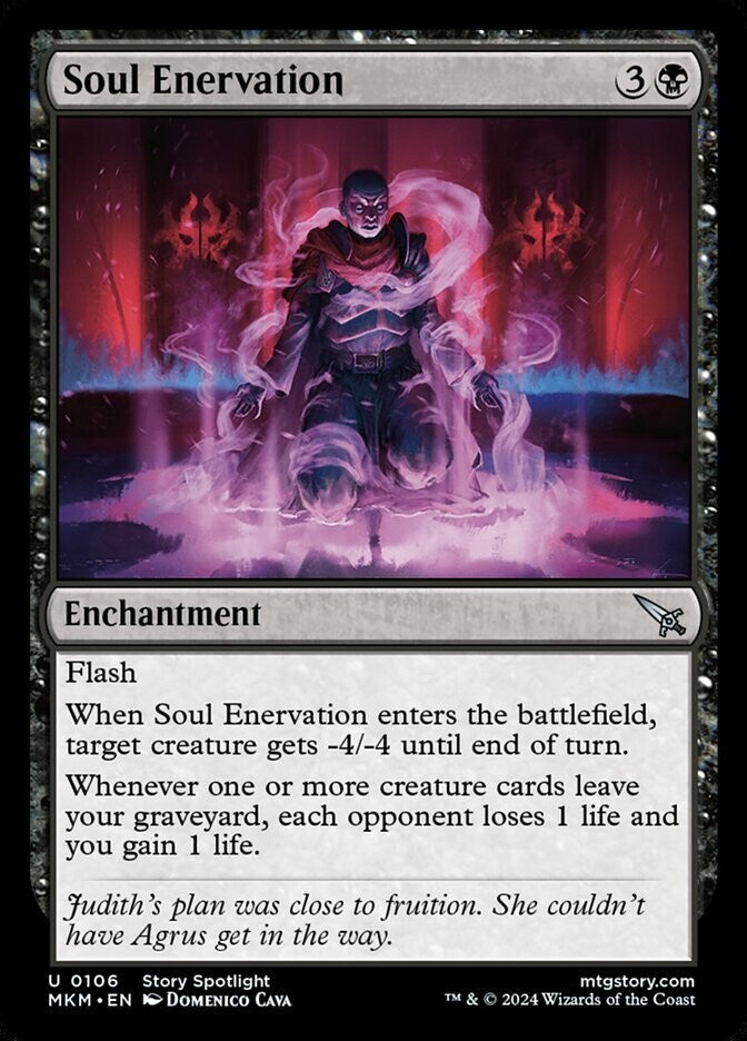 Soul Enervation foil MKM 106 Magic the Gathering card