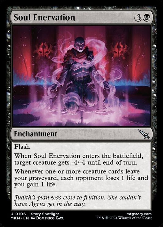 Soul Enervation foil MKM 106 Magic the Gathering card