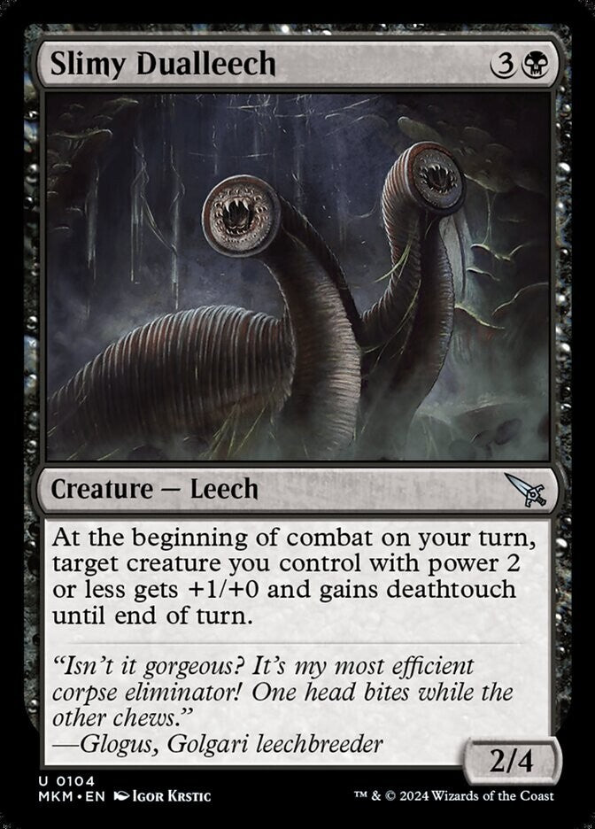 Slimy Dualleech MKM 104 Foil from Murders at Karlov Manor.