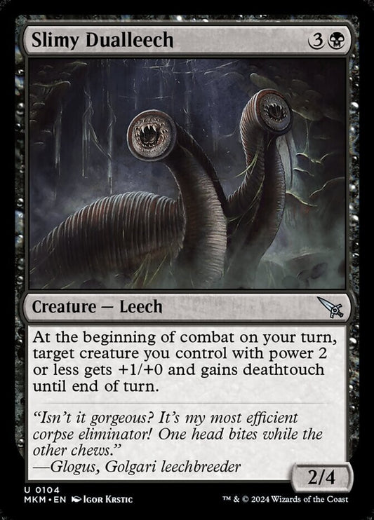 Slimy Dualleech MKM 104 Foil from Murders at Karlov Manor.