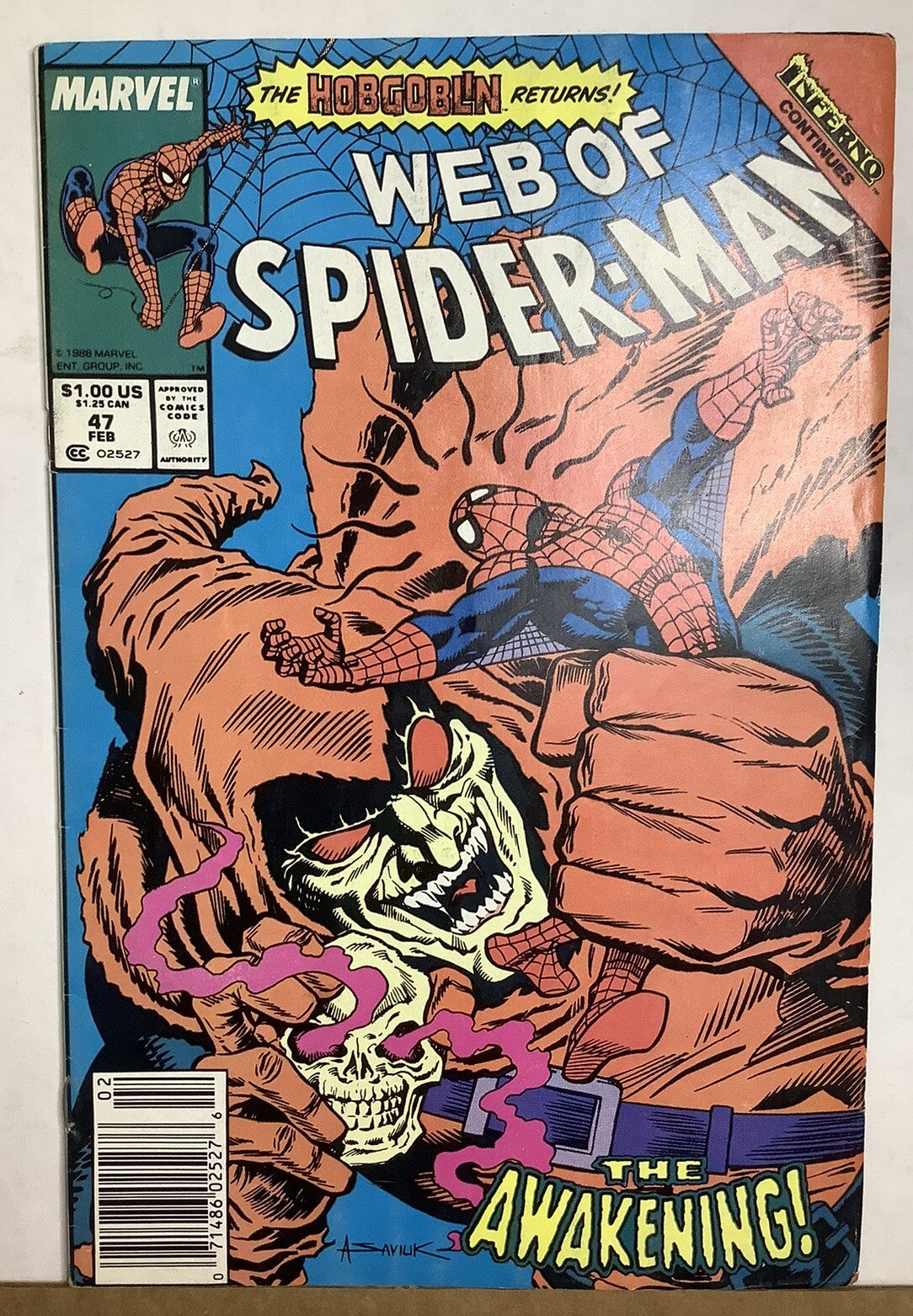 Web of Spider-Man #47 (1989) – Marvel Direct Edition, Inferno Tie-In