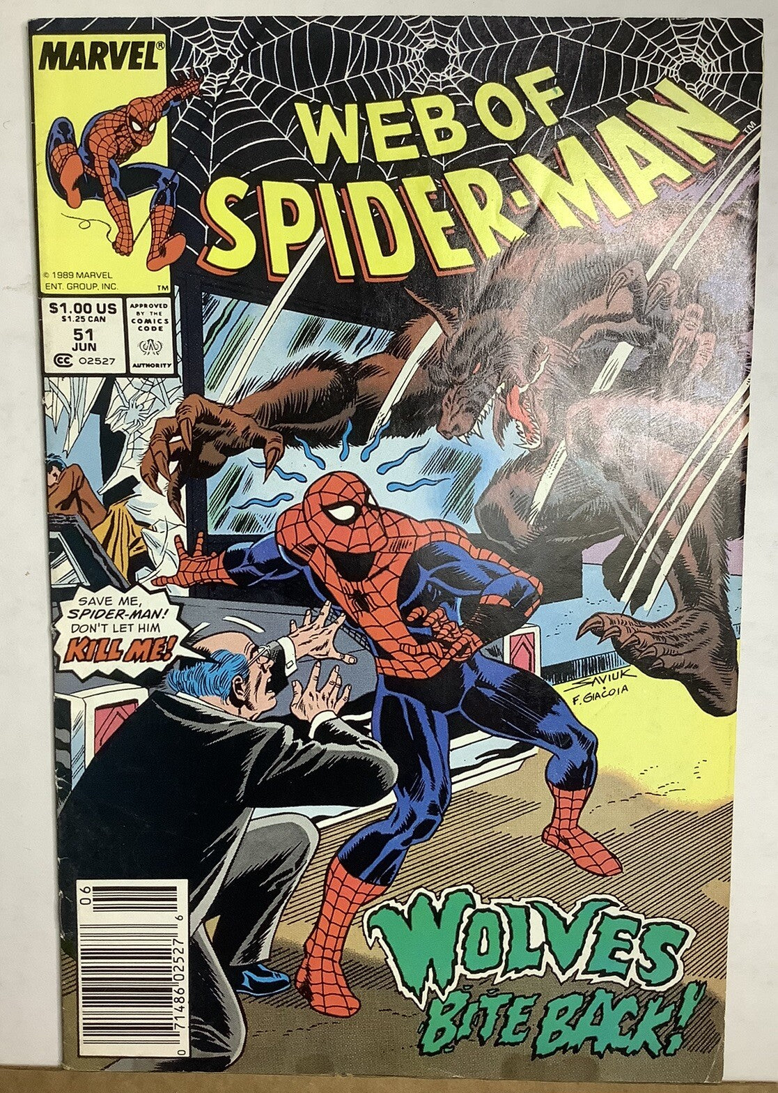 Web of Spider-Man #51 (1989) – Marvel Newsstand Edition, Crimelord of New York