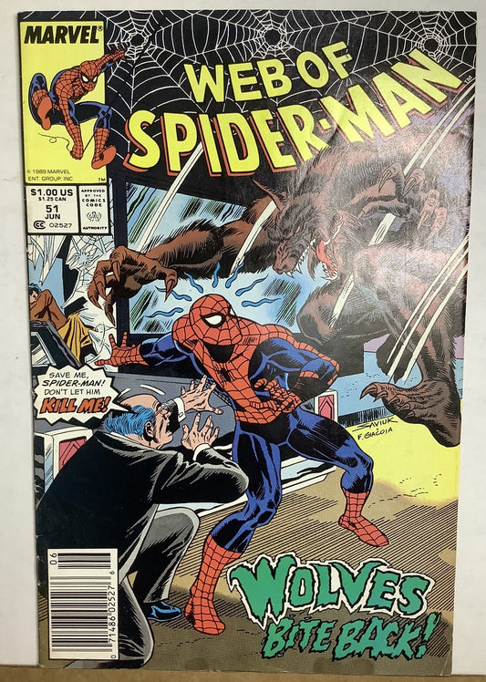 Web of Spider-Man #51 (1989) – Marvel Newsstand Edition, Crimelord of New York
