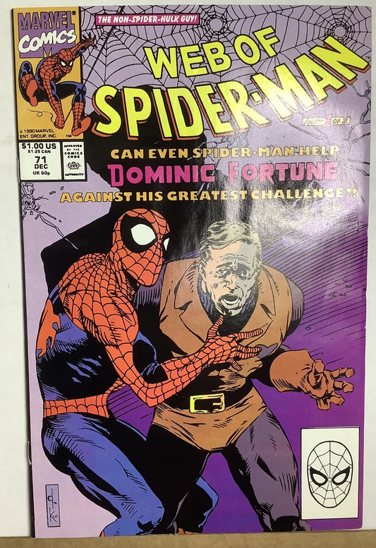 Web of Spider-Man #71 (1990) – Marvel Direct Edition, Dominic Fortune Team-Up