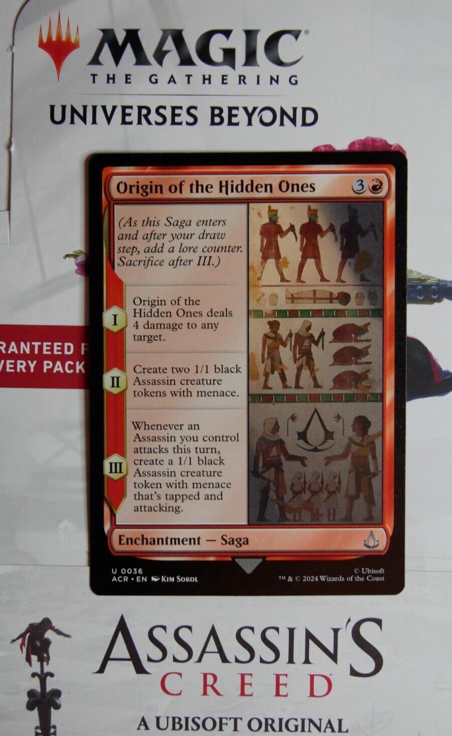 Origin of the Hidden Ones enchantment saga MTG Assassin’s Creed