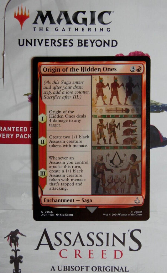 Origin of the Hidden Ones enchantment saga MTG Assassin’s Creed