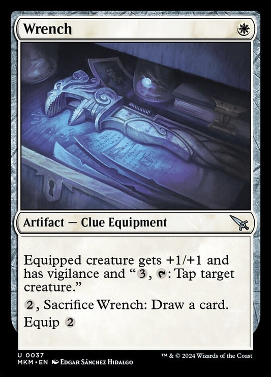 MTG MKM: Wrench (Artifact Clue Equipment) Regular Uncommon 0037 Foil
