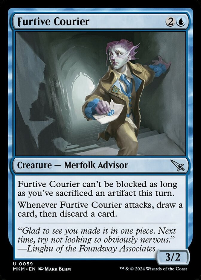 Furtive Courier MKM 059 Foil MTG card DM Vault Co.