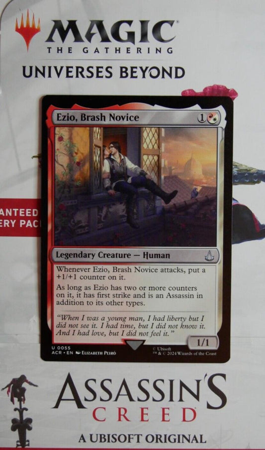 Ezio Brash Novice regular finish MTG Assassin’s Creed card ACR 055 from DM Vault Co