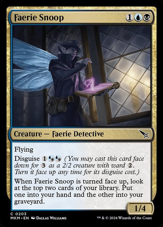 Faerie Snoop MTG MKM 0203 foil disguise creature card