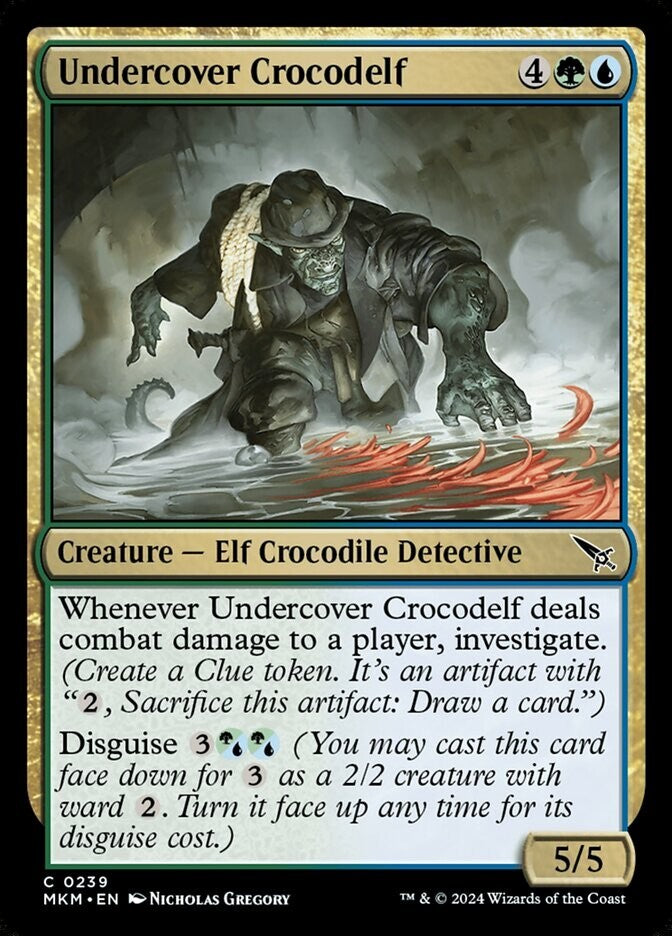 Undercover Crocodelf MKM 239 foil finish MTG card front