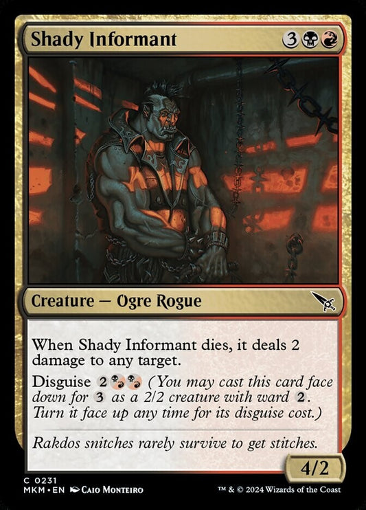 Shady Informant — MKM Foil Common Ogre Rogue MTG card
