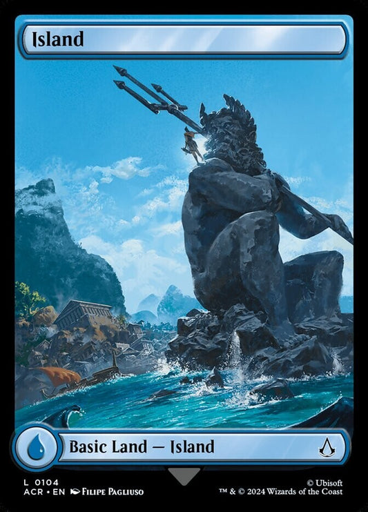 Magic the Gathering Assassin’s Creed Island full art basic land Universes Beyond set