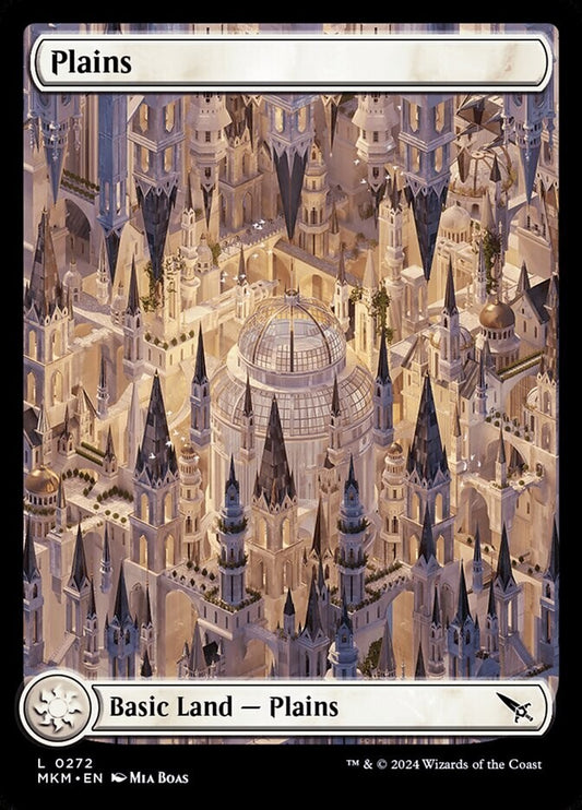 Plains MKM 272 Foil Basic Land MTG card Murders at Karlov Manor