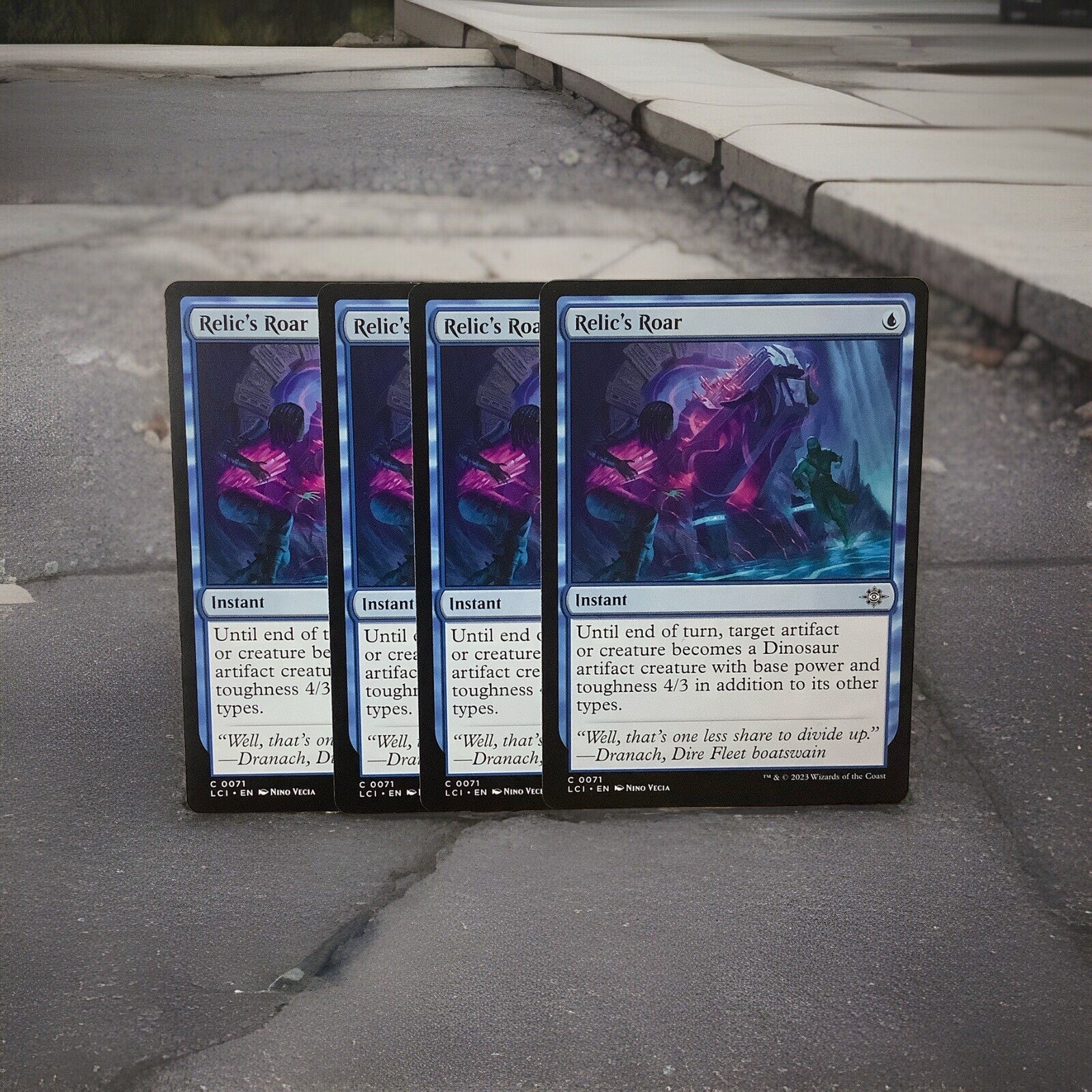 Relic’s Roar MTG Lost Caverns of Ixalan common 0071 four card lot