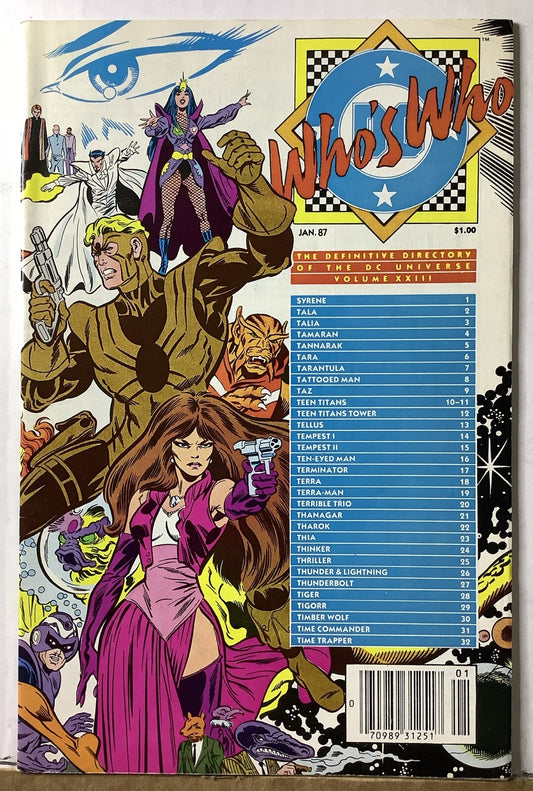 Who’s Who Definitive Directory of the DC Universe (1987) — DC Newsstand Edition