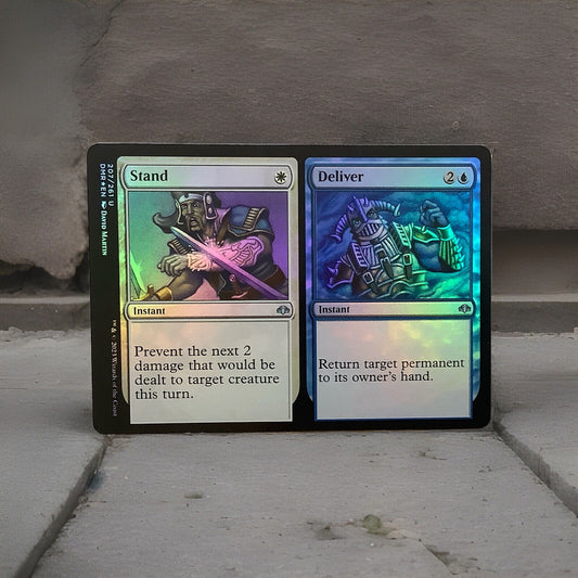 Stand Deliver MTG split card foil bounce protection instant