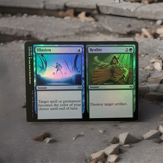 Illusion // Reality DMR 213 Foil Magic the Gathering split card.
