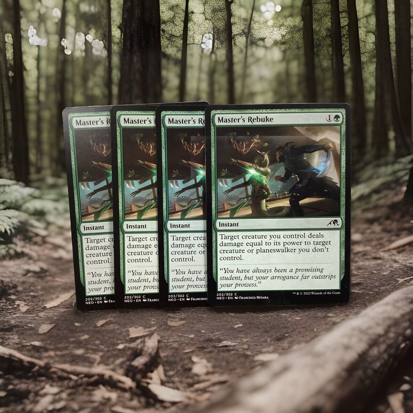 MTG NEO: X4 Master's Rebuke Kamigawa: Neon Dynasty 202/302 Regular Common