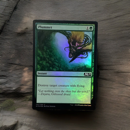 MTG M19: Plummet (Instant) Regular Common 193/280 Core Set 2019 Foil